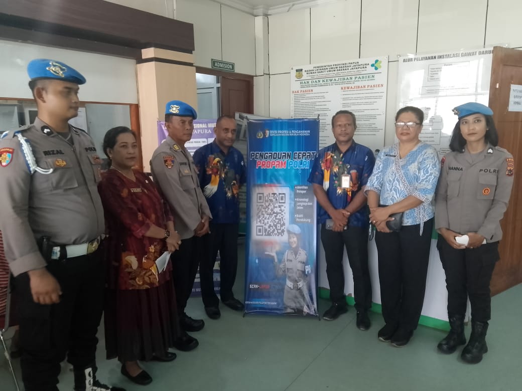 RSUD Jayapura Dukung Akses Layanan Pengaduan Cepat Propam Polri 