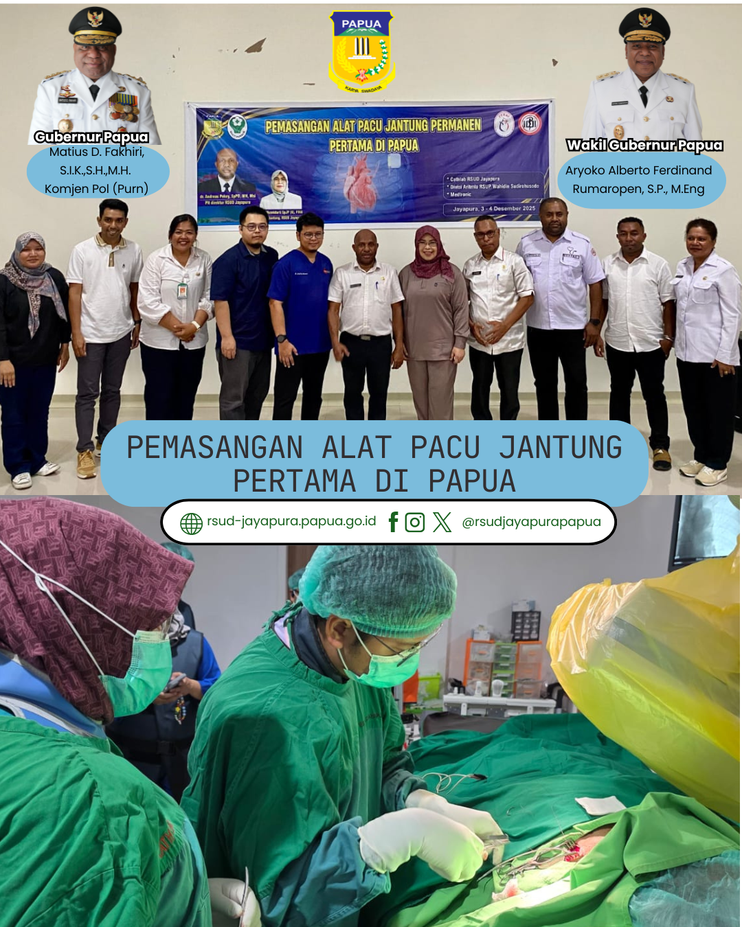 Pelayanan Pemasangan Alat Pacu Jantung Permanen Pertama di Provinsi Papua